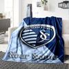 Name Custom Sporting Kansas City Print Flannel Blanket High Quality Warm Comfortable Cover for All Seasons Perfect for Gifts Home Decor