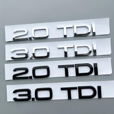 Автомобильная 3D наклейка ABS 2.0 3.0 TDI с логотипом багажника, задняя эмблема, наклейка, значок, наклейка