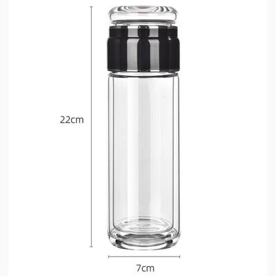 Двухслойная стеклянная бутылка-заварник Shangqi