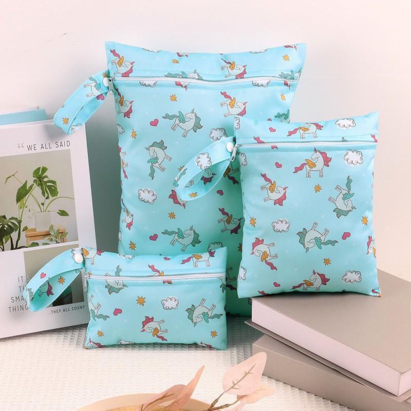 Waterproof Diaper Organizer Hanging Storage Bag Nursery Bedside Washable Multi-Purpose Pouch With Zipper