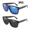 2 шт. Модные Оверсайз Солнцезащитные Очки Мужские Женские Роскошные Для Вождения Рыбалки Путешествий Винтажные Квадратные Очки Для Мужчины Защита от УФ-излучения UV400