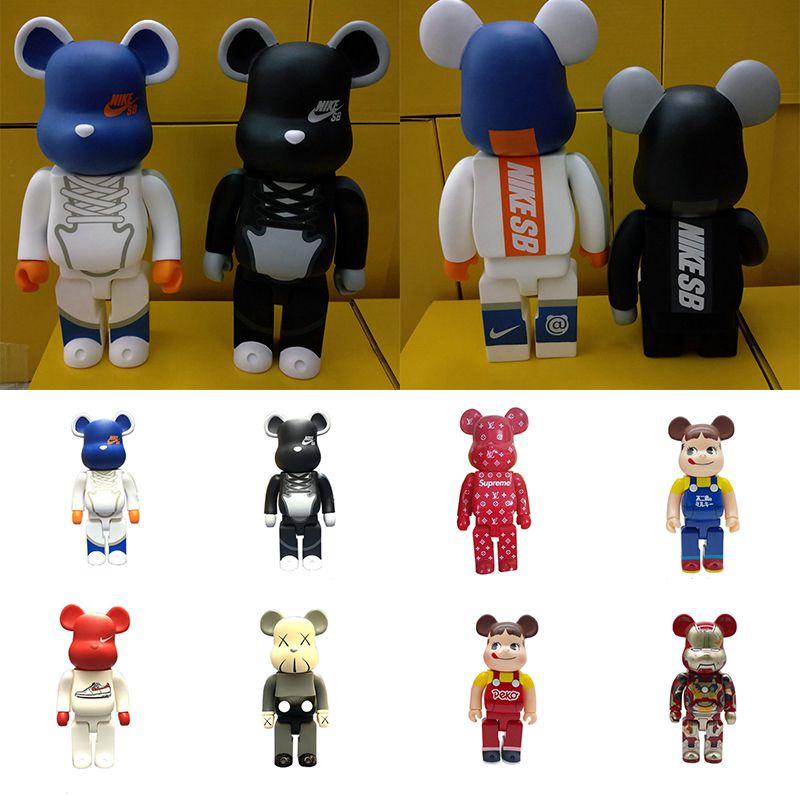 Трендовая фигурка Bearbrick 400% Peko Железный Человек для уникальной коллекции