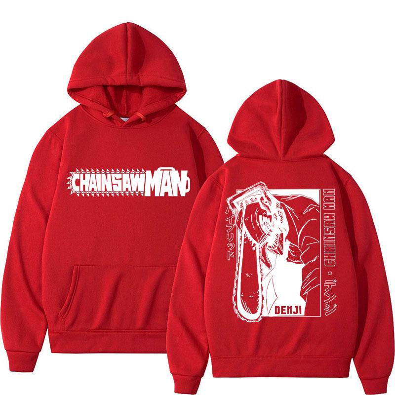 Mange Y2k Japan Anime Chainsaw Man Hoodie 90s Vintage Long Sleeve Makima Harajuku Oversized Fleece Hoody Sweatshirt