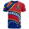 3D Men's Venezuela Printed T-Shirt - Polyester Spandex Crew Neck  Machine Washable Casual Style