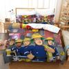 3D Printing Anime With Bed Linen Fireman Sam Bedding Collection Single Twin Full Queen King Size Bed Collection Adult Kid Bedroom Duvet Cover Colle