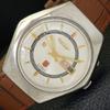 AUTOMATIC VINTAGE RICOH R31 JAPAN MENS SILVER COLOR DIAL WATCH A701938-5 R207-a701938