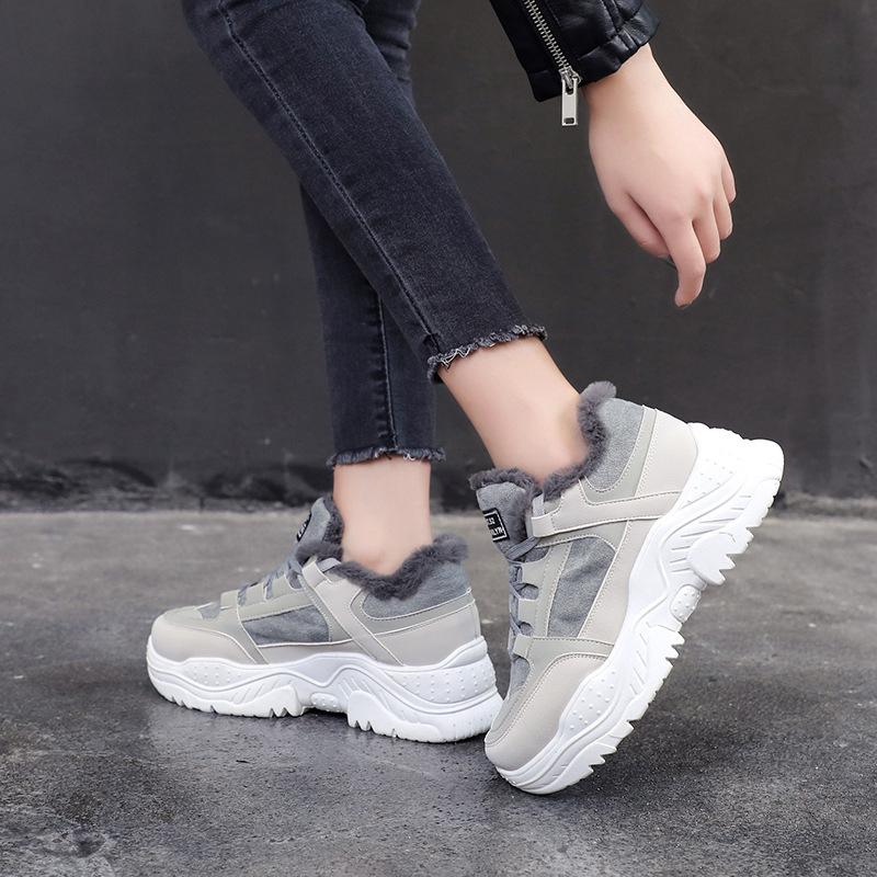 Женская повседневная обувь осень-зима 2024 женские теплые кроссовки женские вулканизированные женские туфли на платформе из хлопка Zapatos De Mujer