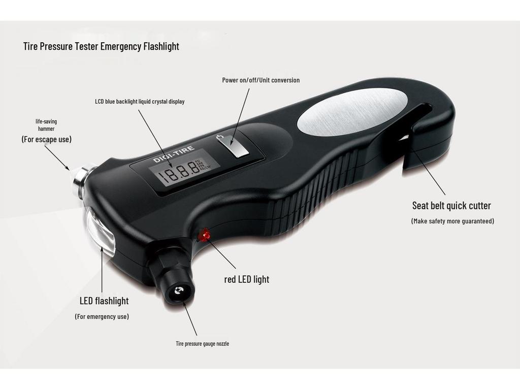 Многофункциональный цифровой манометр для шин