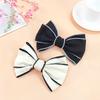 13*10cm Women Hair Barrette Bows Korean White Black Hair Clip Bows for Lady Girls Ponytail Hair Styling Accessories