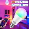 Tuya WiFi Smart LED Bulb Light E27 12W 15W 18W RGB CW Dimmable Led Lamp App Control Works With Alexa Google Home Assistant