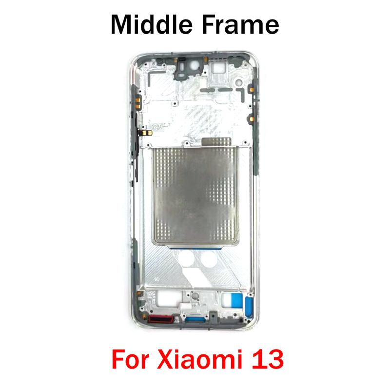 Middle Frame For Xiaomi 13 LCD Front Frame Housing Bezel With Side Button Repair Parts