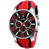 Silicone Fashionable Casual Sports Big Face Arm Watch Waterproof Chronograph Brand Analog Gentleman Watch Date Fluorescent Luxury Present Red Watch