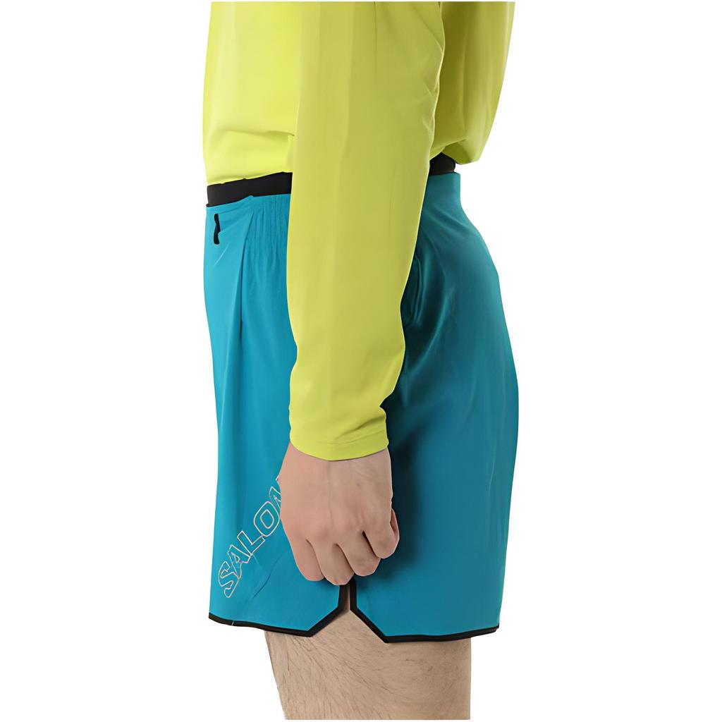 SALOMON Letter Print Fashion Comfortable Versatile Skin-Friendly Casual Shorts Unisex Shorts Deep-Peacock-Blue LC2180800