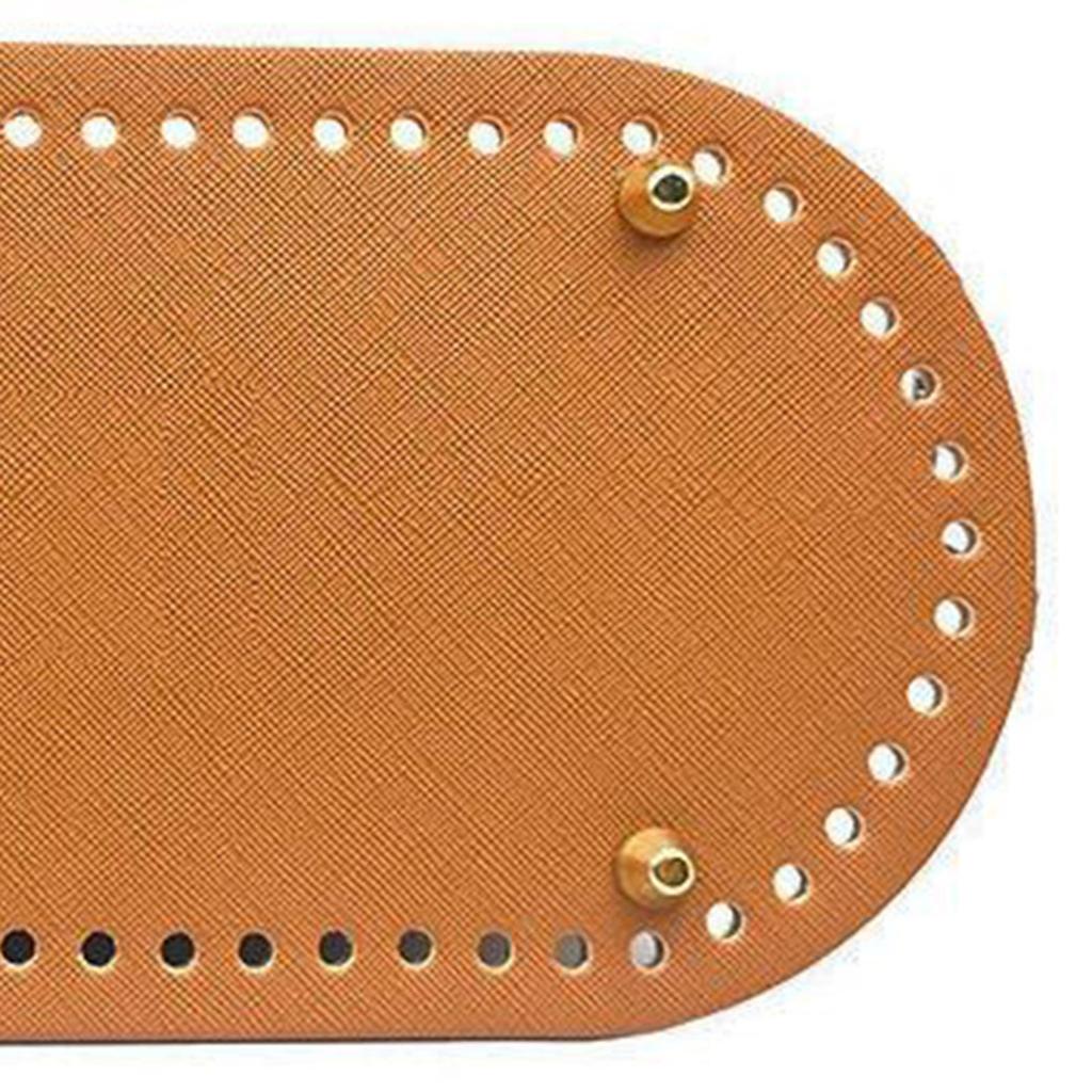 Crochet Bag Bottom Leather Base Tote Handle Set DIY Knitting Style 1