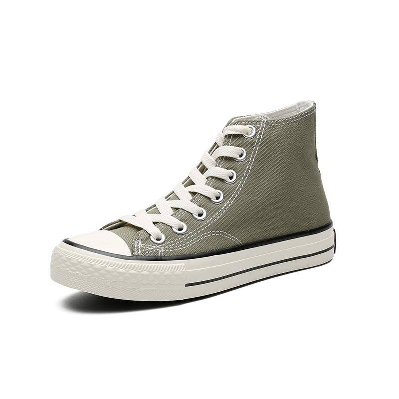 Трижды вулканизированные парусиновые туфли реплика высокие кеды пара повседневная обувь корейская версия универсальные студенческие кеды мужские