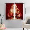 2pcs,2D plane printing Creative Curtains Santa and gifts Polyester Fabric (without rod) Art Deco Festive Use for Living Room,
