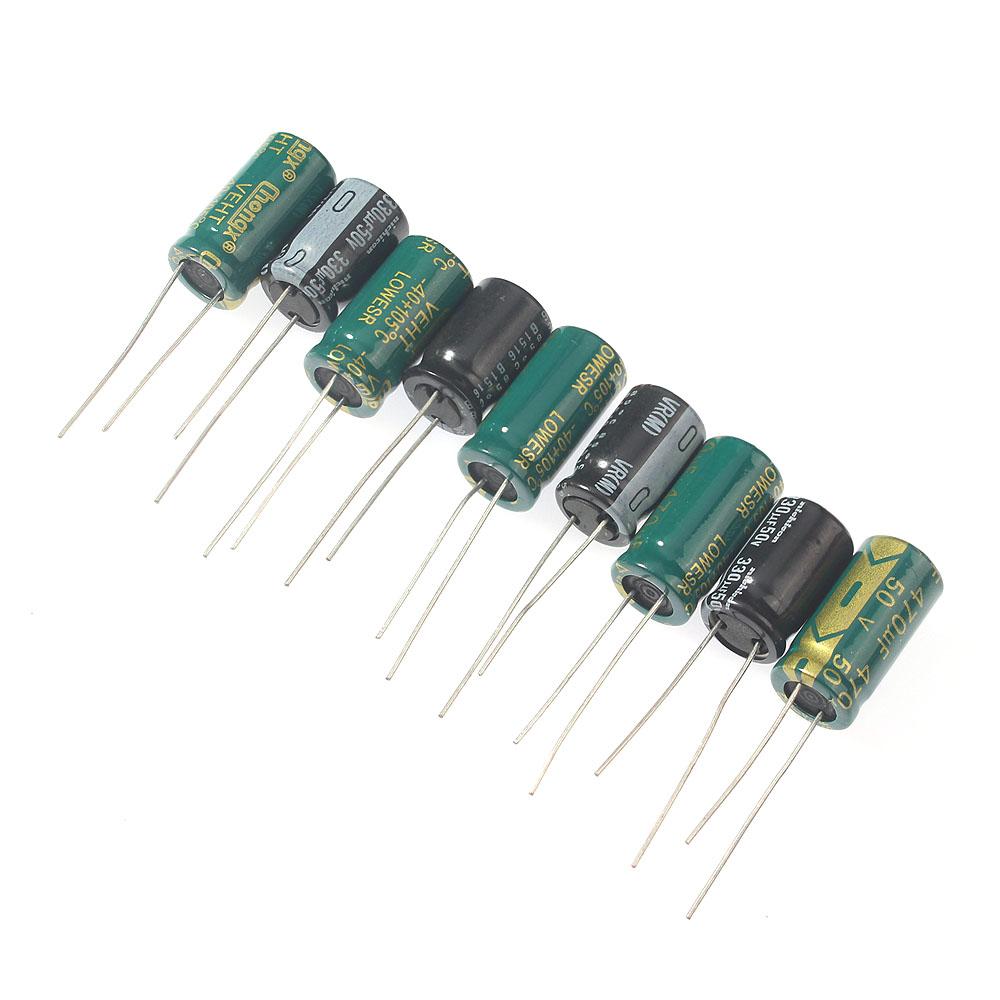 120 шт./компл. 50 В электролитический конденсатор набор 15 значений 1 мкФ~2200 мкФ набор конденсаторов 1 мкФ 2,2 мкФ 3,3 мкФ 4,7 мкФ 6,8 мкФ 10 мкФ 22 мкФ