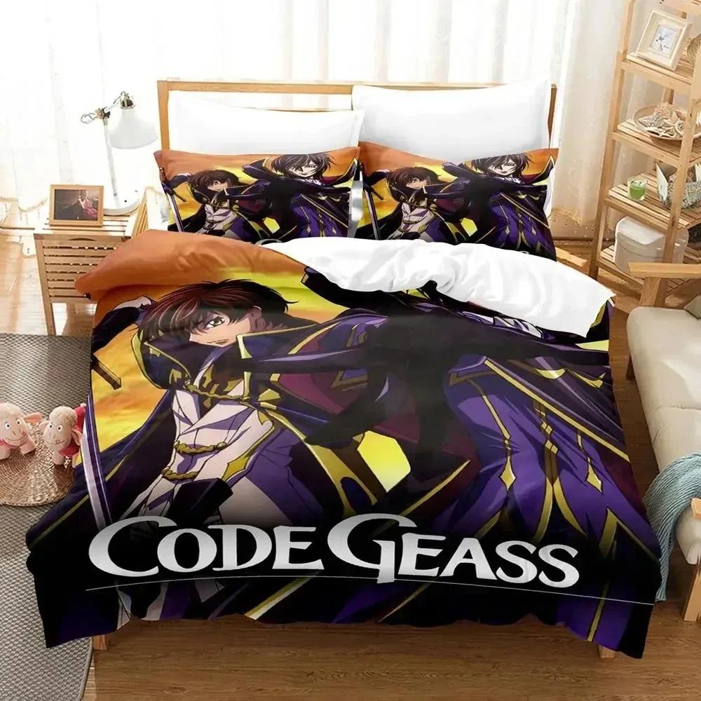 Аниме GEASS CC. Комплект постельного белья CODE Пододеяльник Постельный комплект Одеяло Чехол Наволочка Одеяло King Queen Size Комплект постельного белья для мальчиков и взрослых