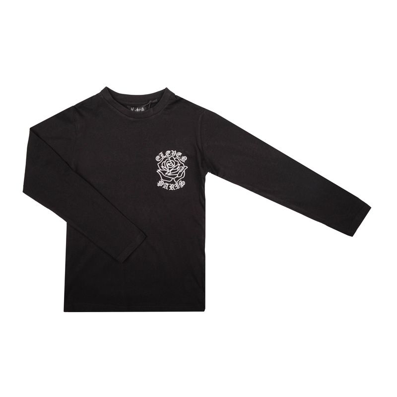 Детская однотонная хлопковая вышитая розовая футболка ELEVEN PARIS