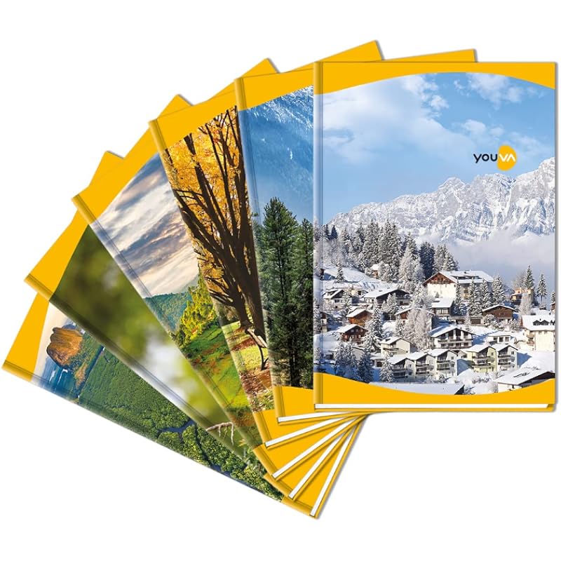 Navneet Youva Youva Case Bound/Hard Cover Long Book For Students, Shops And Office Use | Single Line | A4 Size - 21Cm X