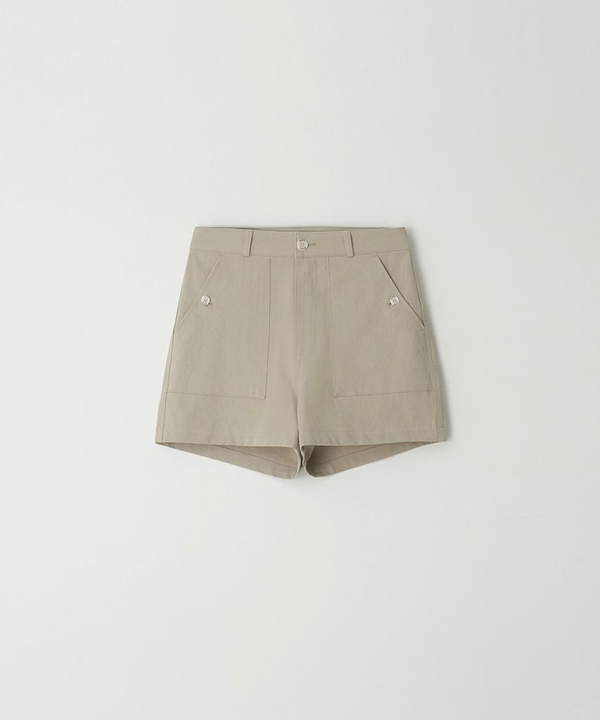 BUT'TON Pocket Button Shorts (Khaki)