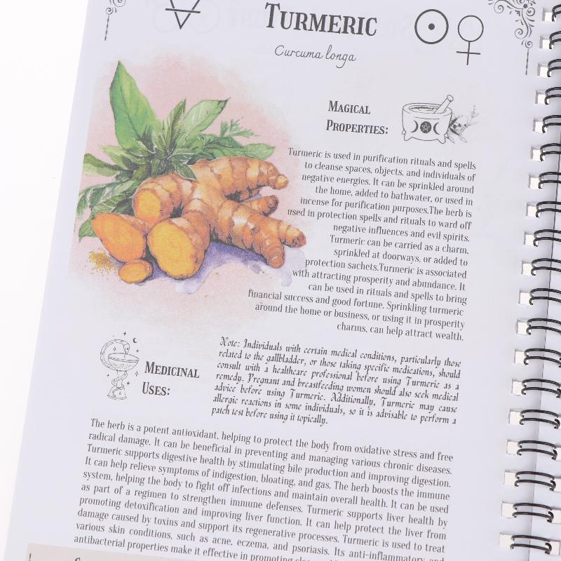 Руководство по натуральному исцелению Спиральный переплет Травяная книга с пошаговыми рецептами для здоровья сердца, артериального давления и улучшения концентрации