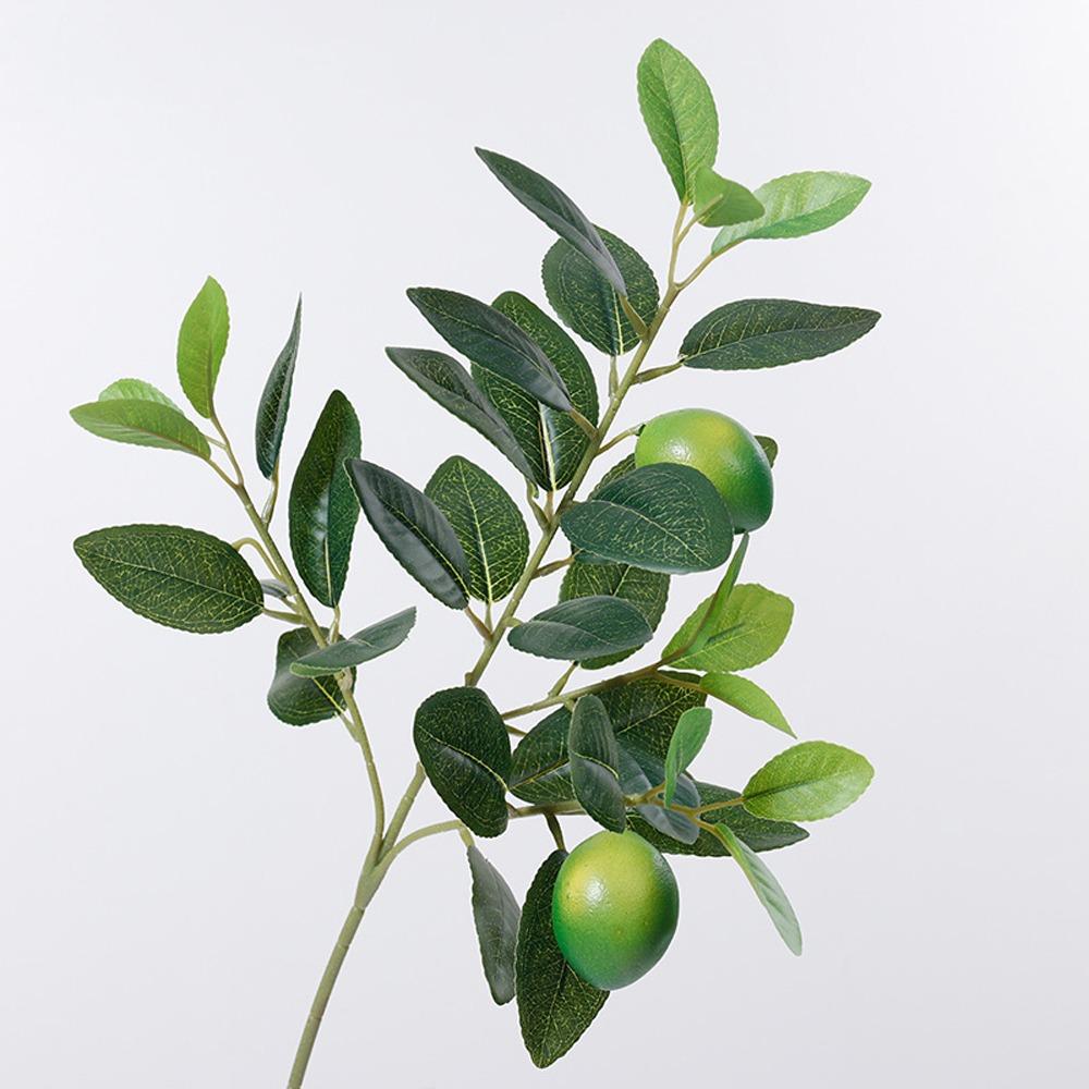 Green Leaves Artificial Lemon Branch Plastic Fruit Handmade Fake Fruit Props Realistic Flower Arrangement Simulation Fruit Tree