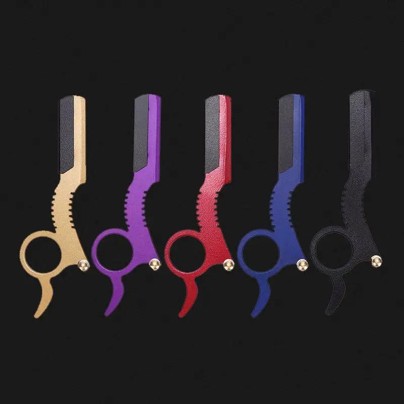 Парикмахерская бритва Мужская стрижка Борода Бровь Инструмент для бритья Прямая кромка Ручная бритва для депиляции Парикмахерский триммер Бритва Парикмахерская