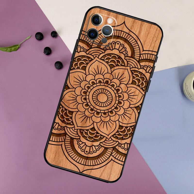 Buddha Jesus Guadalupe Wood Phone Case For iPhone 17 16 15 14 11 12 13 Pro Max Plus 12 13 mini 16e 17 Air Bumper Cover