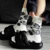 Women White Socks Harajuku Kawaii Y2k Funny Socks Cute Hip Hop Socks Men Cotton Novelties Socks Preppy
