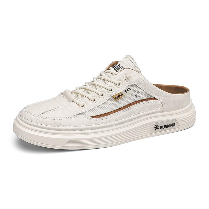 Men's Summer Slippers Luxury Casual Barefoot Shoes For Men Trend 2024 Comfortable Mesh Walking Outdoor Fashion Slippers Chinelos