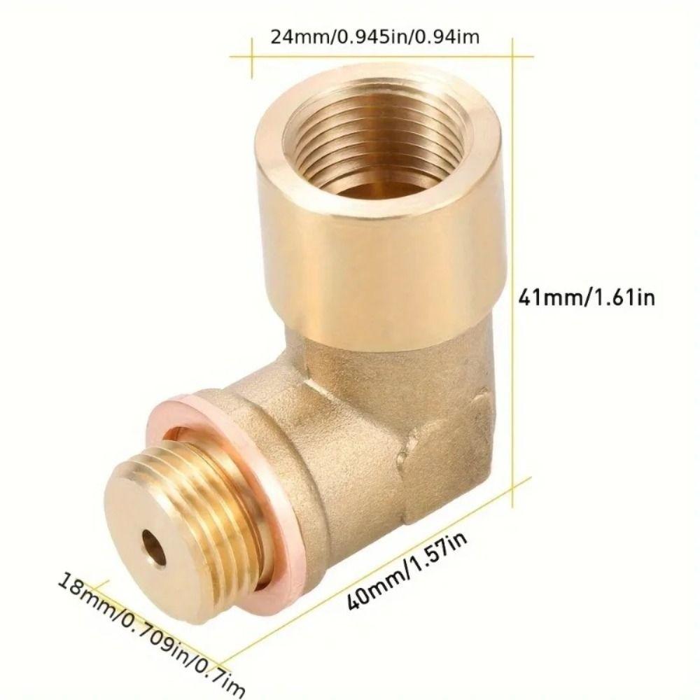 M18 X 1.5 Brass Fitting Brass Material 90 Degree Sensor Adapter Engine Maintenance
