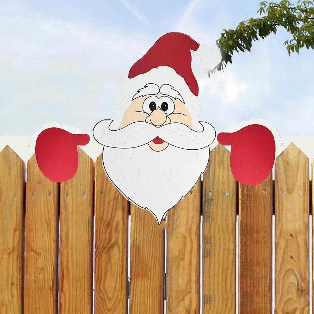 1pc Yard Insert Outdoor Fence Outdoor Sign Christmas Decor Holiday Lawn Decor Christmas Sign Christmas Outdoor Decorations Fence