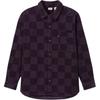 Мужская рубашка с длинным рукавом Levis Denim Wanderer Series FW24 в клетку с цветными блоками на фланелевой подкладке, фиолетовая 0029Z-0003