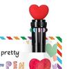 Valentine's Day Pen Card Gift Set Multicolor Ballpoint Pen with Heart Message Cards Retractable Colorful Pen for Students Classmates Office Exchange