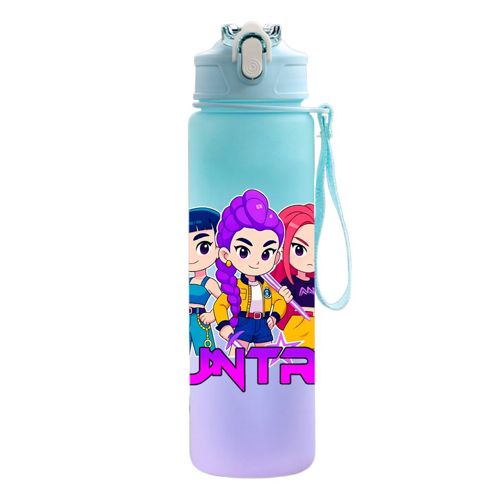 750Ml Water Bottle Demon Hunters Printed Large Capacity Drinking Cup Portable Outdoor Sports Water Cup Children Kid Gift