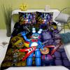 3D 3D детский 100% полиэстер комплект из 3 предметов 1 пододеяльник комплект постельного белья милый принт мультфильм аниме домашний декор