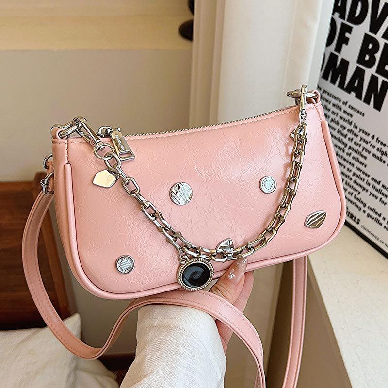 Fashion high-end chain armpit small bag, foreign style versatile personality Korean version of niche messenger women's bag