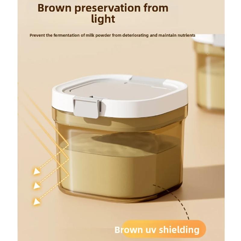 Pantry Storage Containers With Lids Portable Mini Plastic Kitchen Airtight Dry Food Milk Tea Powder Jar for Kitchen Organization