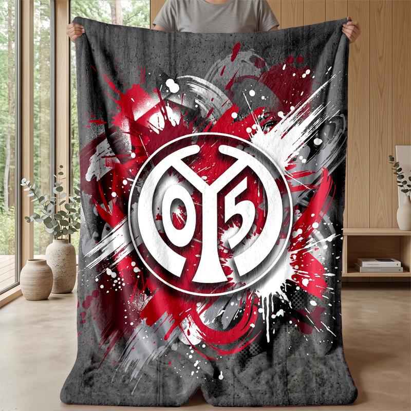 Mainz FC Soft Flannel Fleece Blanket Lightweight Cozy Warm Throw Blanket For Sofa Bed Home Decor