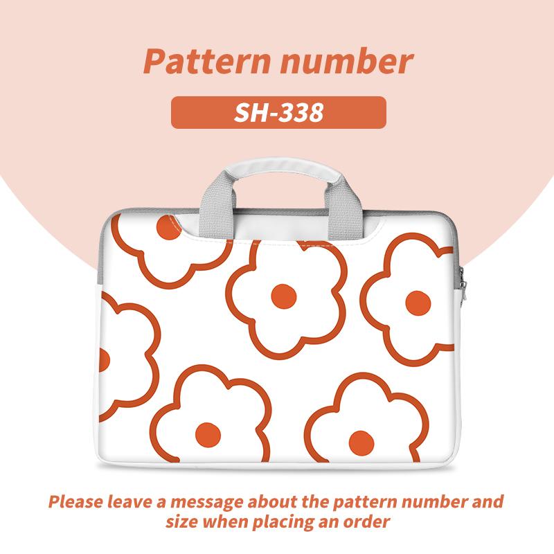 Сумка для ноутбука с цветочным принтом разных размеров 13, 14, 15, 16, 17 дюймов, многоцелевая сумка через плечо для Macbook/HP/Lenovo/Acer/Asus