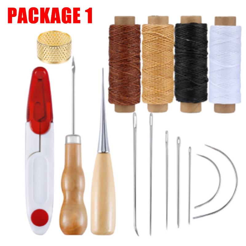 Профессиональные инструменты для рукоделия из кожи, набор для ремонта шитья, ручной швейный дырокол, набор рабочих седел, набор игл для рукоделия из кожи