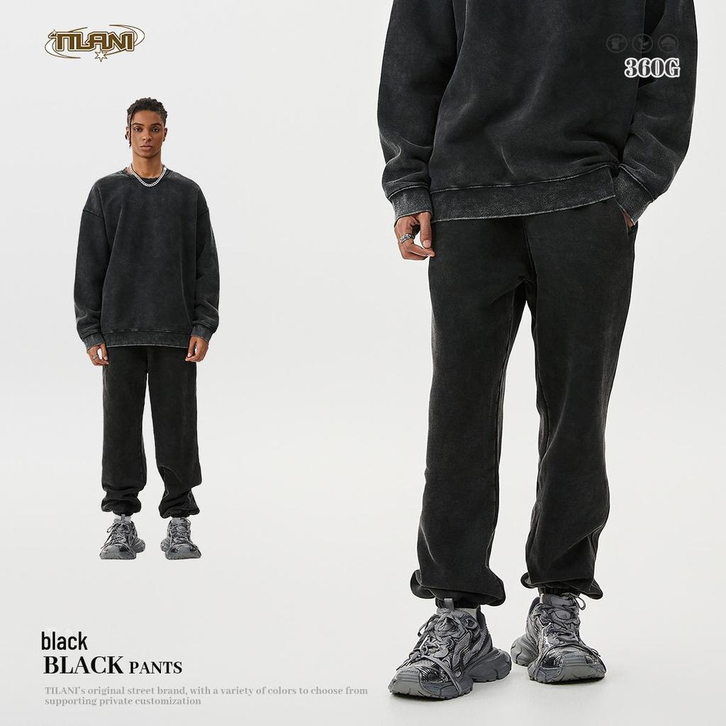 TILANI мужские американские ретро-леггинсы с батиковым принтом и бархатом — повседневные спортивные штаны для мужчин и пар