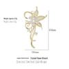Korean Zircon Flower Brooch: Elegant Copper Inlaid Pin for Coats and Suits