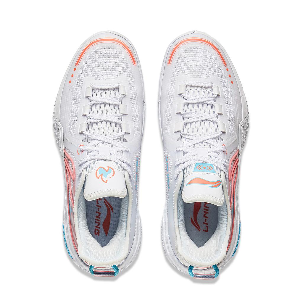 Li Ning Jie Ao, Белое Пламя Низкие Баскетбольные Кроссовки Мужские Стандартные Белые ABFU019-8