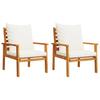 5 piece garden lounge set with cushions solid acacia wood