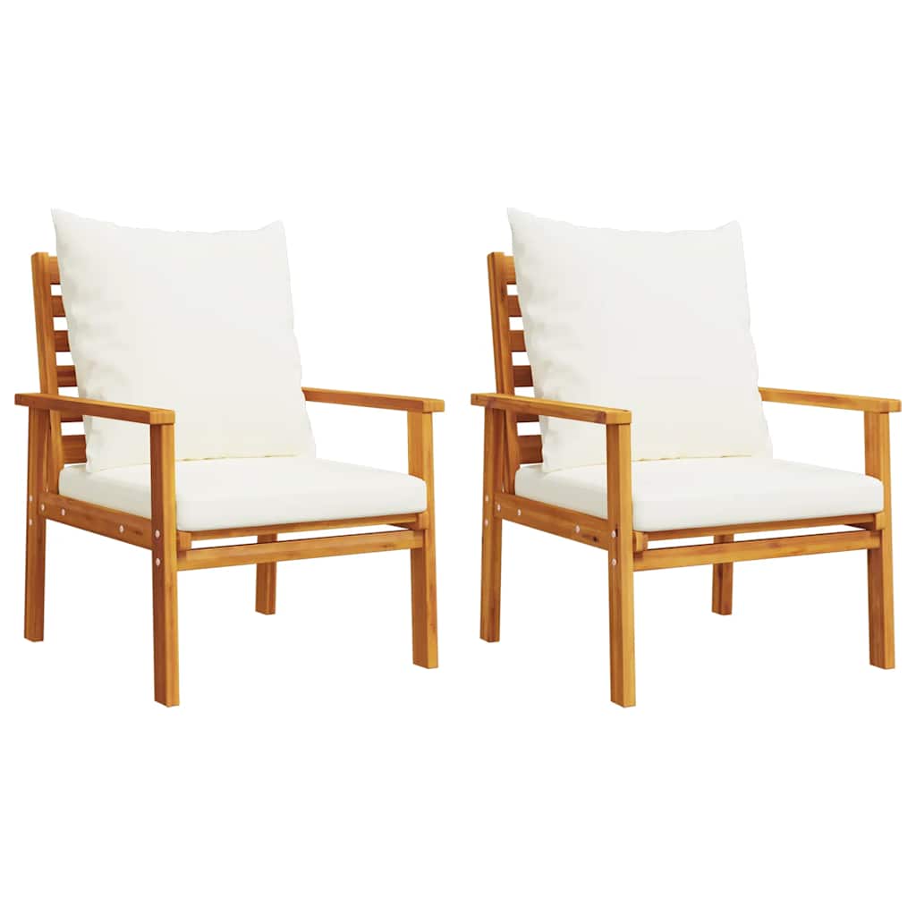 5 piece garden lounge set with cushions solid acacia wood