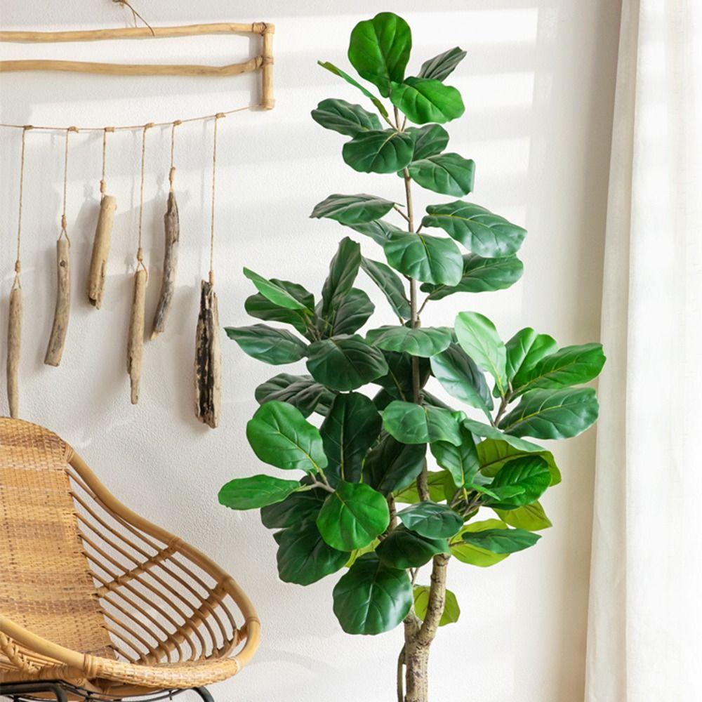 Свадьба Реалистичная Офисная Зелень Искусственное Растение Искусственная Ветка Фикуса Цветочная Композиция Искусственные Листья