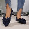 New Style Women Flats Bow Pointed Toe Shoes Female Suede Walking Dress Shoes Spring Fashion Casual Sandals Shallow Zapatos Mujer