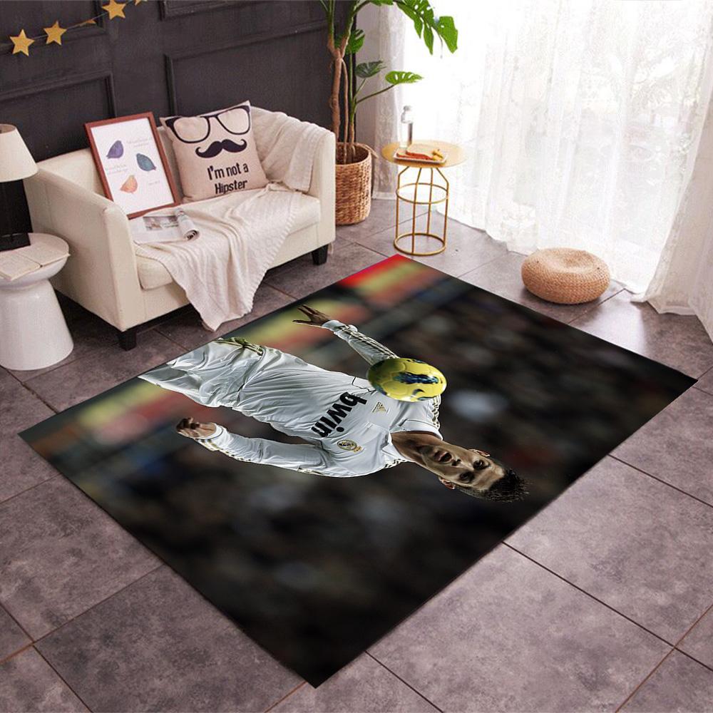 Cristiano Ronaldo Action Area Rug Perfect for Foyer Kitchen Game Room Balcony Antislip Carpet Anime Office Decor Wedding Party Gift